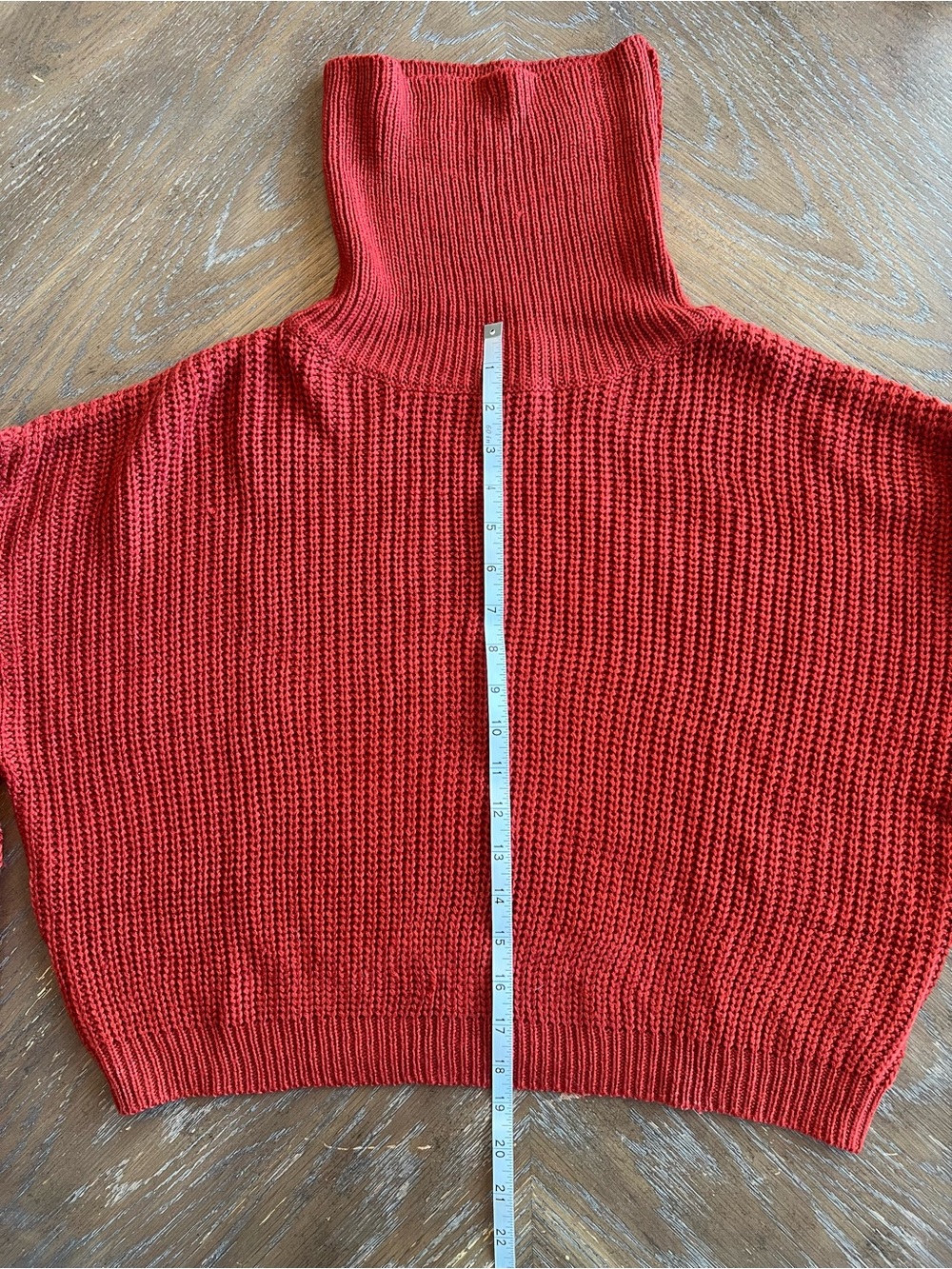 Le Lis Red Turtleneck Fringe Knit Sweater - Picture 7 of 10